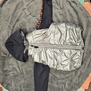 F RBX Active infant insulated hooded zip up jacket 12mo. Dark grey, cute, warm